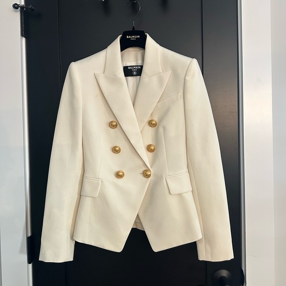 BalmainTailored Double-Breasted Wool Jacket